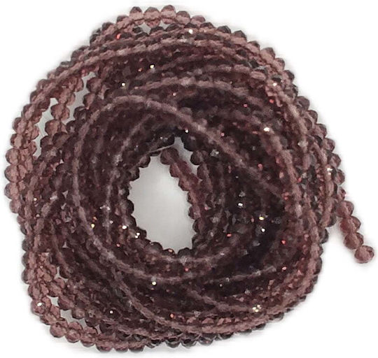 Purple Polygonal Crystals 3mm Strand 150pcs 4-07