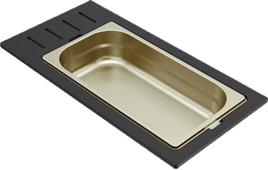 Stainless Steel Sink Bowl Sintesi Drain Gold Kd011065gd Elleci