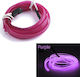 Neon Auto "el Wire" Culoare Mov Lungime 2m Alimentare 12v Driver Inclus