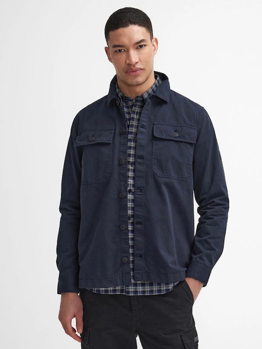Barbour Βαμβακερό Overshirt Σκούρο Μπλε