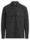 Дълъг Ръкав Overshirt Черен