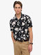 D2 Ovin Short-sleeved Shirt in Wide Line Floral Abstract Floral Mono