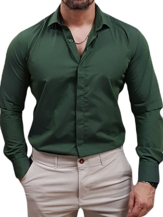 Makan Дълъг ръкав Риза Verde, Green, White