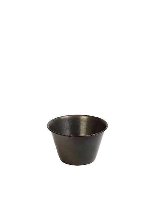 Espiel Snow Dip Serving Bowl Round Metal Black with Diameter 6.3cm