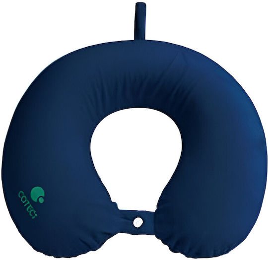 Coteci 86021-db Memory Foam Μαξιλάρι Λαιμού Σχήμα U Σκούρο Μπλε