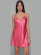 Milena by Paris Summer Satin Women's Nightdress with String Watermelon