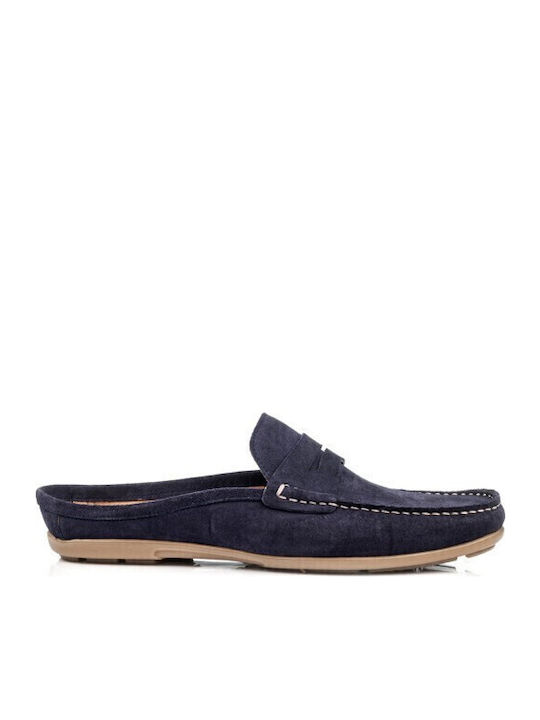 Boxer Men's Leather Loafers Blue