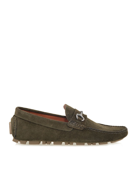 Men's Suede Loafers Green