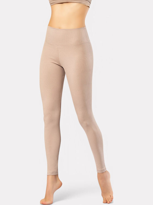 Women's Training Legging High Waisted BEIGE