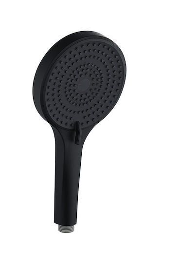 Round Handheld Shower H2o Multiple Functions 25.2*12*2cm Black