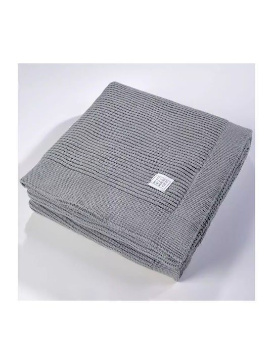 Down Town Home Blanket Cot Cotton Gray 100x150cm