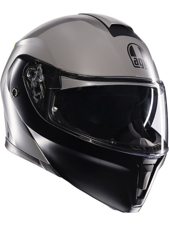 AGV Streetmodular Mat Grey/Black/Yellow Fluo Κρ...