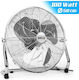 Bakaji Ανεμιστήρας Δαπέδου 100W Διαμέτρου 50cm Ασημί