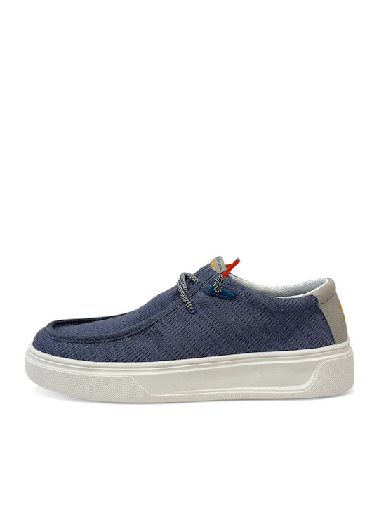 Men's Leather Casual Shoes Blue