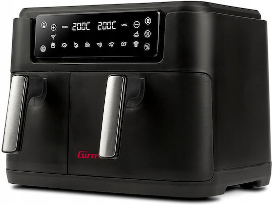 Girmi Air Fryer with Double Detachable Bucket 9lt Black FG26