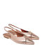Γυναικείες Μπαλαρίνες Slingback με Λουράκι σε Χρυσό Χρώμα