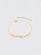 Chrysothemiss Women's Chain Bracelet Gold Plated with Zircon 21cm
