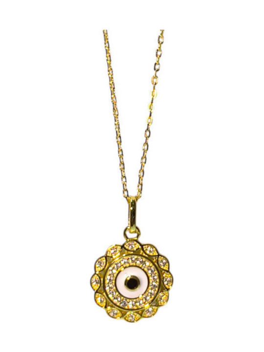 Jools Necklace from Gold Plated Silver with Zircon