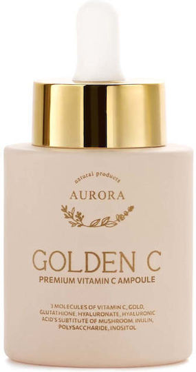 Aurora Natural Golden C Αντιγηραντικό Serum Προσώπου με Βιταμίνη C για Λάμψη 30ml