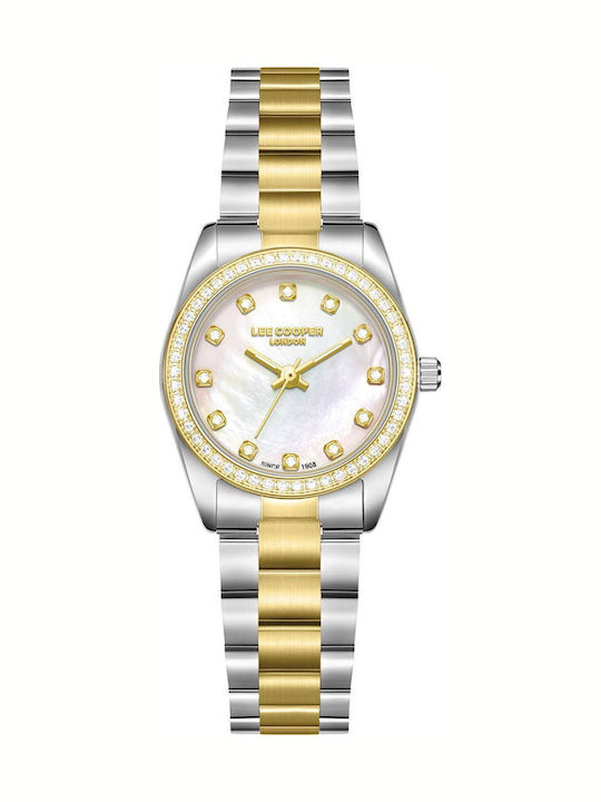 Lee Cooper Crystals Women's Watch with Silver Metal Bracelet