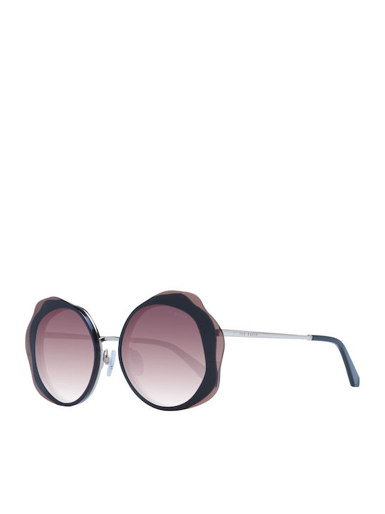 Ted Baker Дамски Слънчеви Очила с Черен Рамка и Кафяви Преливащи Стъкла TB1715 422