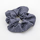 Subtle Shine Hair Scrunchie - Grey