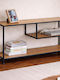 TV Stand Linos Metal Black L120xD33xH50cm