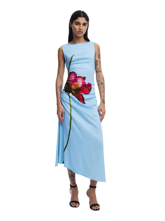 desigual dresses Desigual Quebec Ribbed Knit Floral Midi Dress 24SWVK40 – Belle Divino
