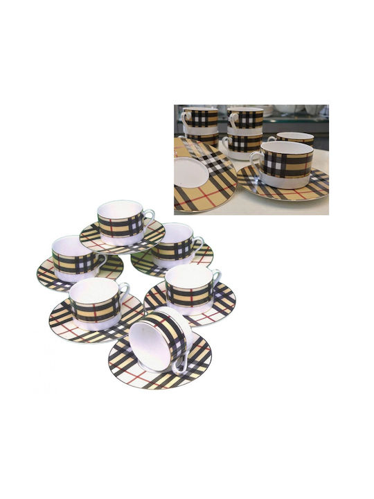 Galifas Set of Cups Tea Porcelain White 200ml 12pcs