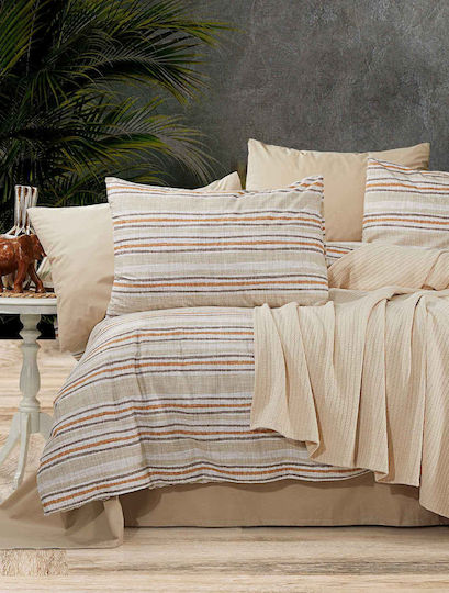 Madi Sheet Sets Queen 240x260cm. Beige 4pcs