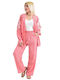 Women's Red Set with Pants with Elastic in Straight Line