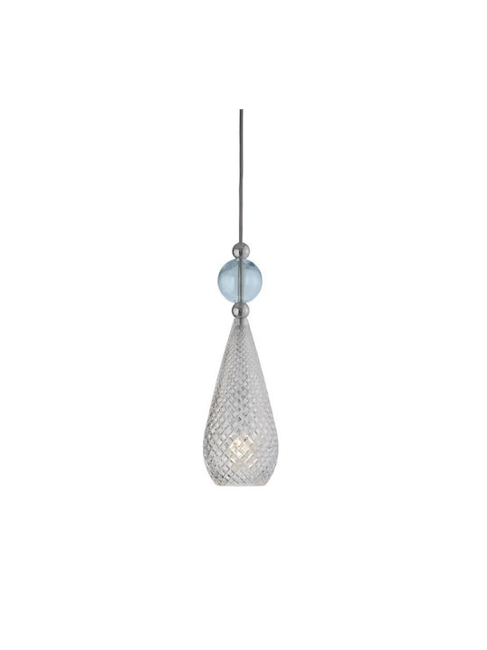 Ebb & Flow Pendant Light Blue with Crystals for...