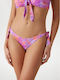 Bikini Bottoms Slip with Laces Orange Purple E5GO23KCR52 P34R