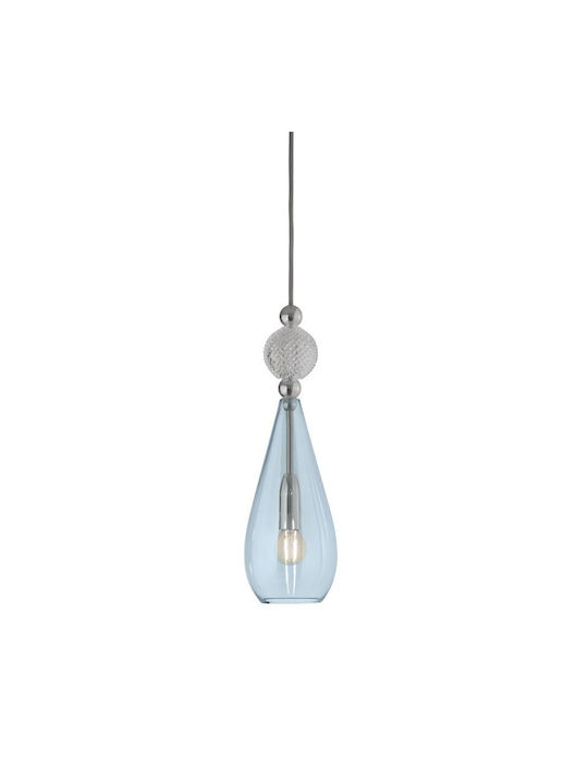 Ebb & Flow Pendant Light Blue with Crystals for...