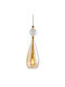 Ebb & Flow Pendant Light Black with Crystals for Socket E27 18x18cm