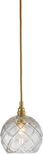 Ebb & Flow Pendant Light Gold with Crystals for Socket E14, E.14 15.5x15.5cm