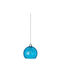 Ebb & Flow Pendant Light Turquoise with Socket E27 22x22cm