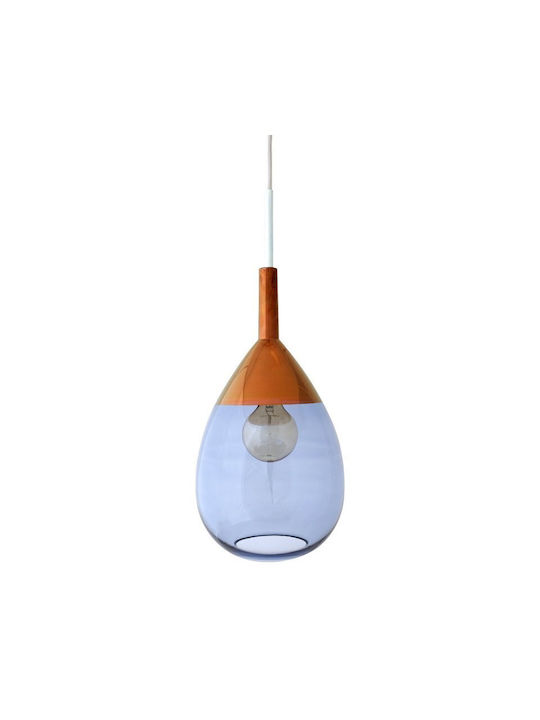 Ebb & Flow Pendant Light Blue with Socket E27 2...