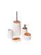 Eurocasa Eurocasa Ceramic Bathroom Accessory Set White 4 Pieces