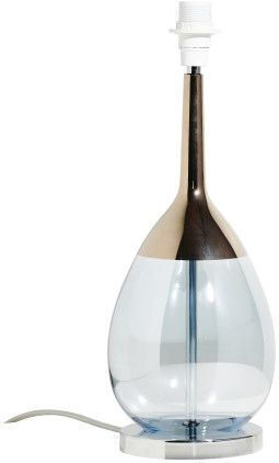 Table Lamp Base 1xe14 Blown Glass Two-tone 34cm Silver Body Lute Ebb&flow Ba101483 Sky Blue Mint Green