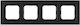 Sonata Quadruple Frame Black Frosted Glass R-4rgc 79 33