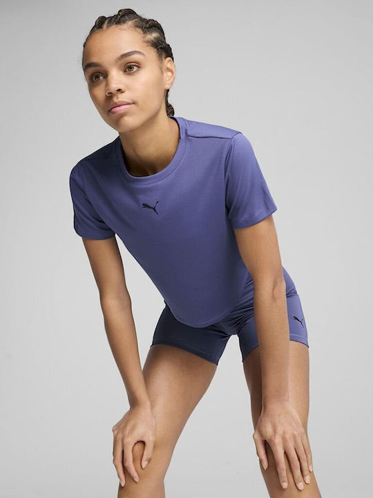 PUMA Γυναικείο Αθλητικό T-shirt Μπλε