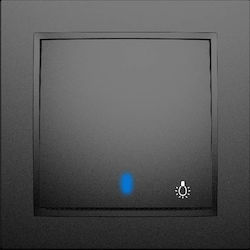 Μπουτόν Κλιμακοστασίου Illuminon Alfa Λυχνία Μαύρο
