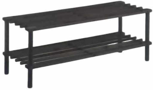 Schuhregal aus Holz Grau 74x26x30cm Sidirela E-3773