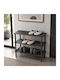Holz Schuhregal Grau 74x26x49cm Sidirela E-3774