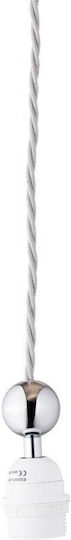 Pendant Light Suspension 1xe27 Sphere Twisted Fabric Cable Wire Unit Ebb&flow Wie27balltwgo Gold