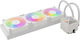 Valkyrie V360 Lite Water Cooling System AIO CPU with 3 120mm Fans and RGB Lighting White