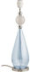 Table Lamp Base 1xE27 Blown Glass Sphere Crystal Checkered 47cm Silver Metal Smykke Ebb&flow Ba101158 Blue