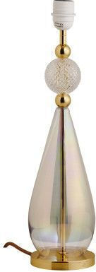 Table Lamp Body 1xE27 Blown Glass Sphere Crystal Checkered 47cm Gold Metal Smykke Ebb&flow Ba101155 Multicolor