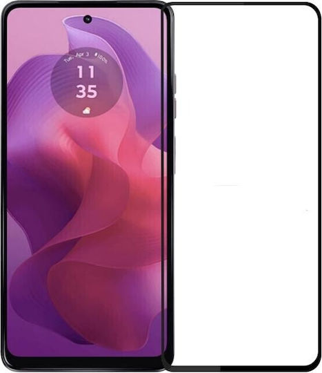 Techwave 5D 0.3mm Full Glue Full Face Tempered Glass Black (Moto G24 / G04 / G04s)